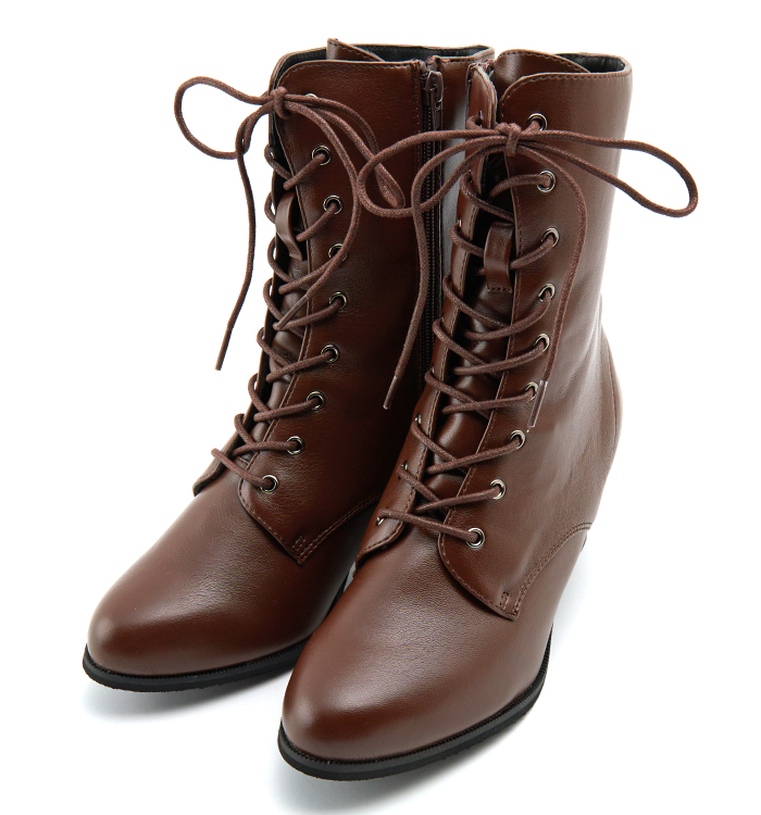 編み上げブーツ(チョコ)23cm No.ZA-6905-03