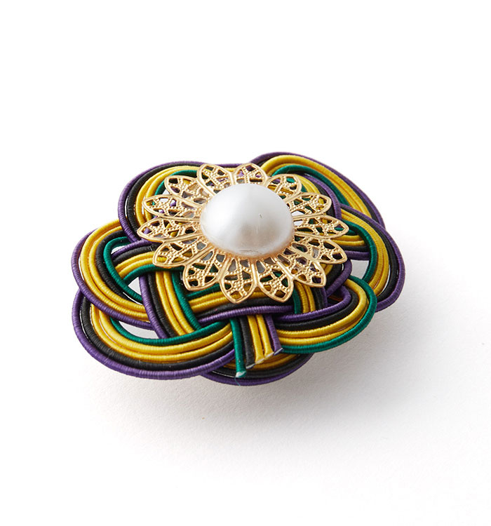 向日葵・ミニチュア着物・吊るし飾り・金糸帯・水引・ストラップ 水引の帯留め【帯飾り】 No.5ZV-0010-01の通販｜きもの365