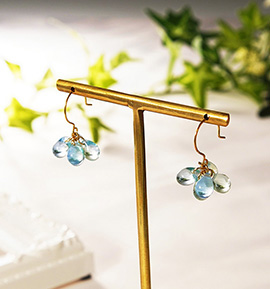 スリーピングビューティー（ターコイズ）のピアス No.5XE-0031-00の