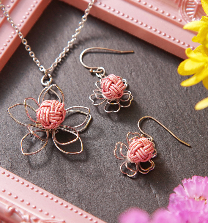 水引の桜ペアアクセサリー No.5XZ-0006-01の通販｜きもの365