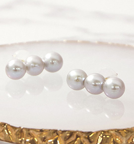 Triplets pearl pierce (grey) No.5XJ-0031-00