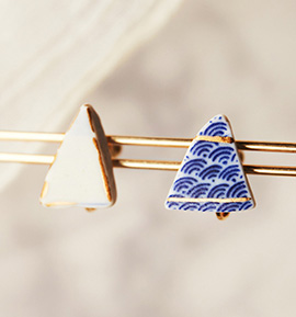 青海波三角イヤリング No.5XT-0034-00