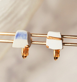 染付けのイヤリング No.5XT-0033-00