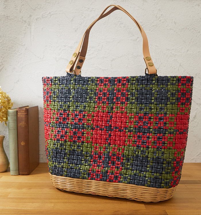 紙バンド・チェック柄バッグ No.5WV-0001-00の通販｜きもの365