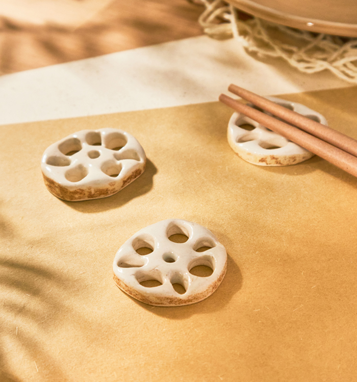 れんこんの箸置き（3個1セット） No.5VS-0001-00の通販｜きもの365