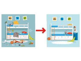 ［部屋が］片づきます