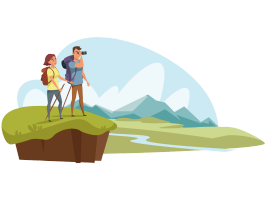 ［山が］見えます