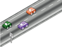 ［道が］すきます