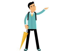 ［雨が］やみます