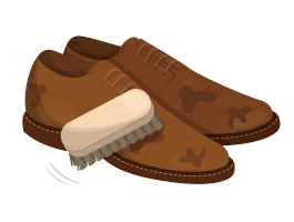 ［靴を］磨きます