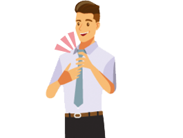 ［ネクタイを］します