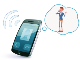 かかります［電話が］