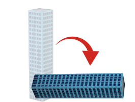 ［ビルが］倒れます