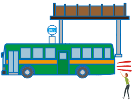 ［バスが］出ます