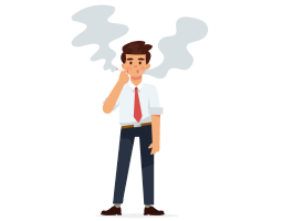 ［煙草を］吸います