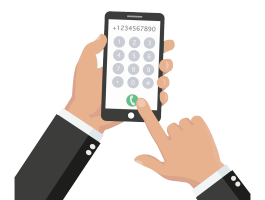 ［電話を］かけます