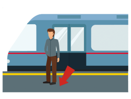 ［電車を］降ります