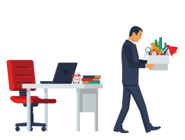 ［会社を］やめます