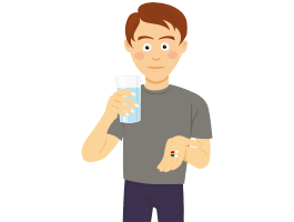 ［薬を］飲みます