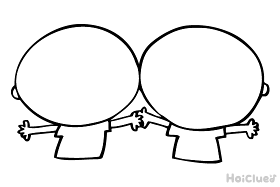 【ぬりえ】こども〜アレンジいろいろバージョン〜 | あそびのタネNo.1[ほいくる]保育や子育てに繋がる遊び情報サイト