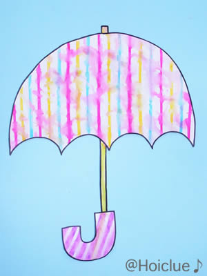 にじいろ傘~雨を使って作る、にじみ絵の傘~ にじいろ傘~雨を使って作る、にじみ絵の傘~