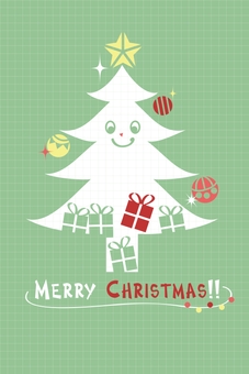 christmas tree christmas card, JPEG and AI christmas tree christmas card, a smile, present, christmas, JPEG and AI