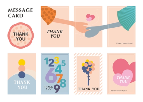 Gaya warna-warni kertu pesen matur nuwun, JPG and AI Gaya warna-warni kertu pesen matur nuwun, cute, ilustrasi, kertas, JPG and AI