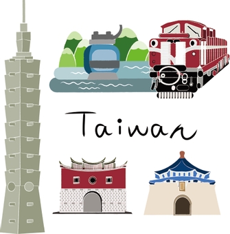 Taiwanese buildings, background, map, history, JPG