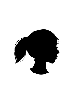 女子輪廓剪影3, JPEG, PNG 和 AI 女子輪廓剪影3, 女子, 人物, 可愛, JPEG, PNG 和 AI