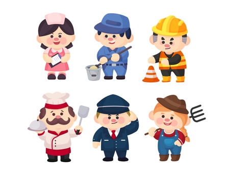 cute professional characters, cute, illustration, nurse, JPG and AI