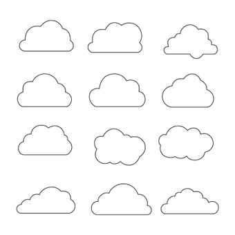 cloud, illustration, symbol, art, JPG and AI