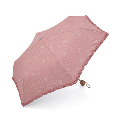 レイジースーザン 晴雨兼用レディース折雨傘　ピンク
