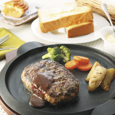 お肉屋さんの手造りハンバーグステーキ