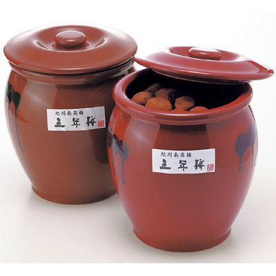 紀州三年梅干　陶器入