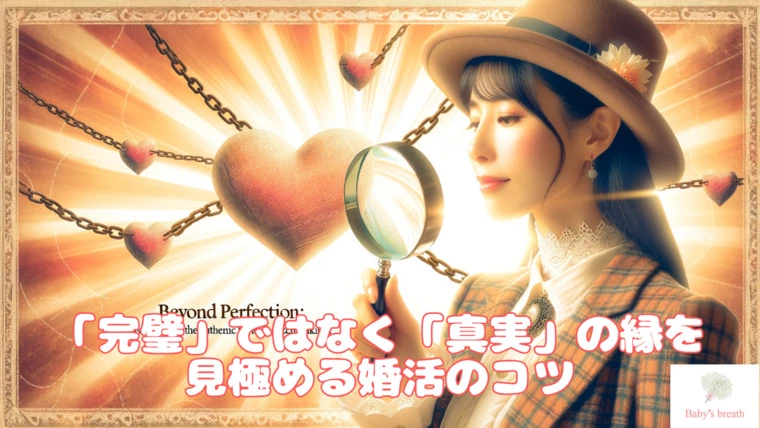 「完璧」ではなく「真実」の縁を見極める婚活のコツ
