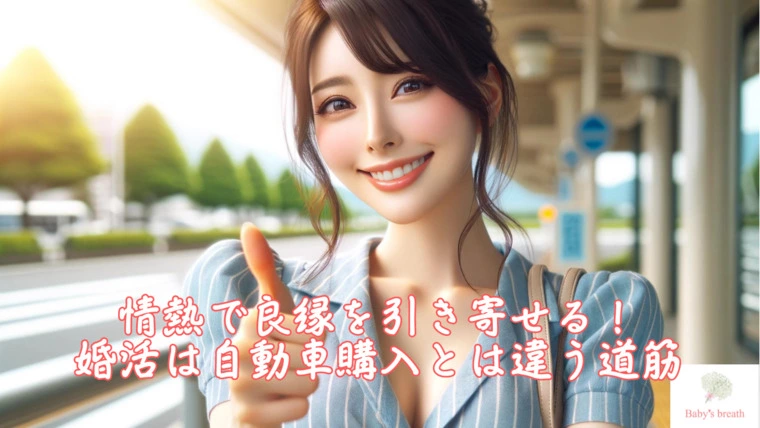 情熱で良縁を引き寄せる！婚活は自動車購入とは違う道筋