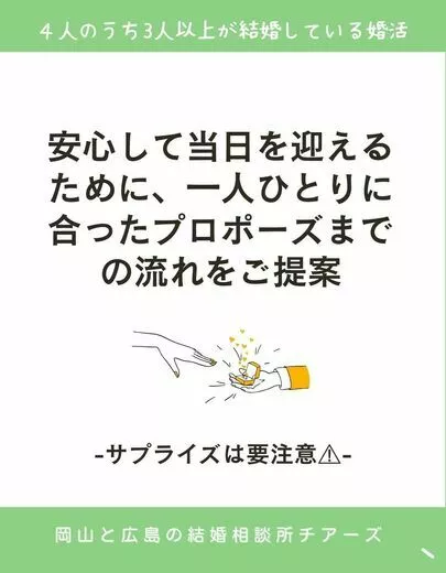 結婚相談所チアーズ広島「成功するプロポーズを徹底サポート💓【広島婚活】」-2