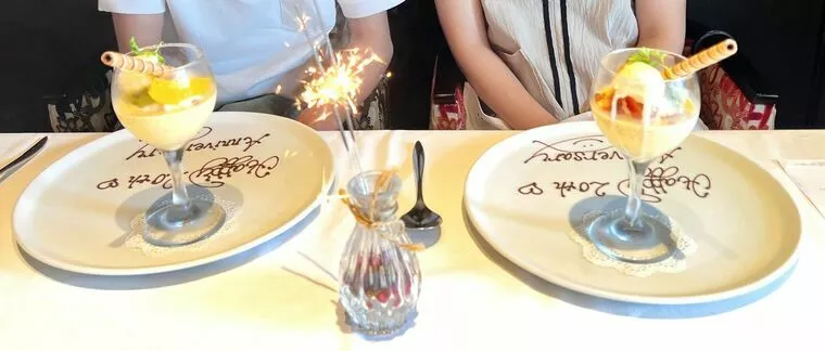 元会員様ご夫婦、結婚20周年のお祝いをさせて頂きました