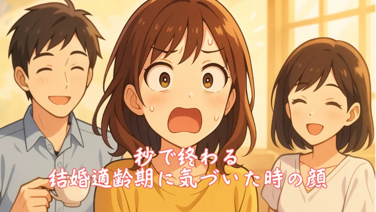 秒で終わる結婚適齢期に気づいた時の顔