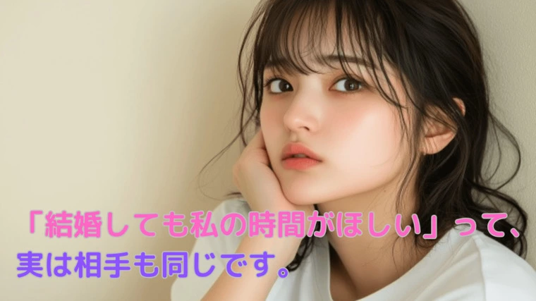 結婚しても私の時間がほしいって、実は相手も同じです。