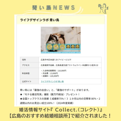 ライフデザインラボ 青い鳥「『Collect.(コレクト)』で紹介されました！」-2