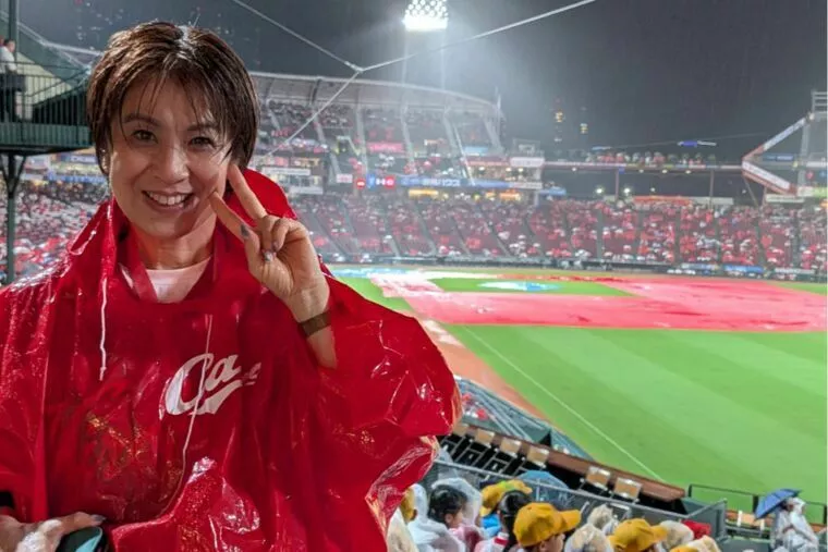 雨のマツダスタジアム観戦！