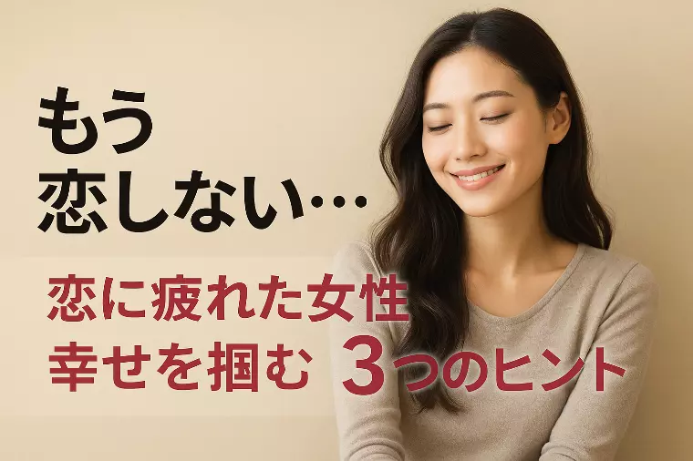 「もう恋しない…」恋に疲れた女性が幸せを掴む３つのヒント