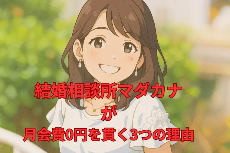 結婚相談所マダカナが月会費0円を貫く3つの理由