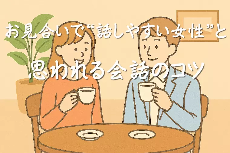 【お見合いで“話しやすい女性”と思われる会話のコツ】