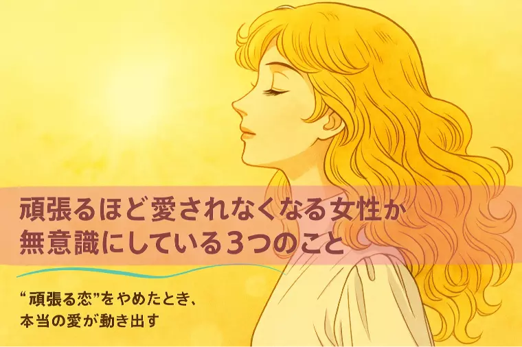 頑張るほど愛が遠ざかる３つのこと