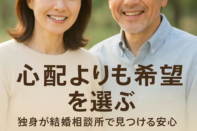 心配よりも希望を選ぶ　独身が結婚相談所で見つける安心