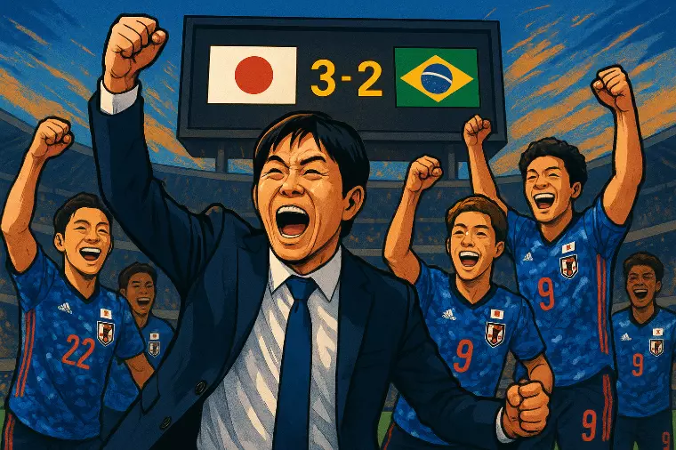 歴史的勝利！サッカー日本代表、ブラジルに逆転勝ち！