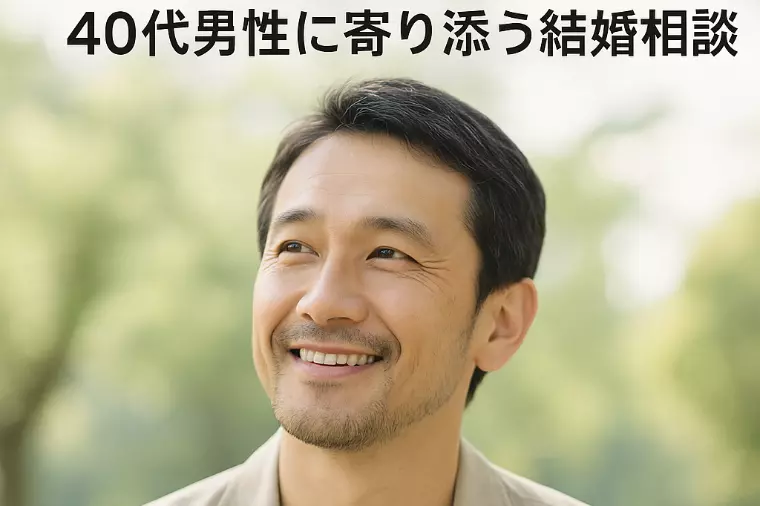 一人で悩まなくていい　40代男性に寄り添う結婚相談所