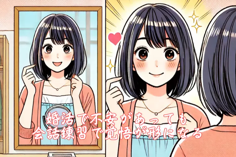婚活で不安があっても会話練習で覚悟が形になる